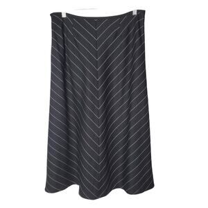 ✨ Talbots Petite Pinstripe Wool Blend A-Line Midi Skirt 6P